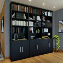 Estante de Livros 6 Portas 5 Prateleiras Moderno