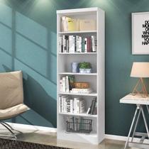 Estante de Livros 61CMX183CM 5 Prateleiras Linus Branco Estante de Livros 61CMX183CM 5 Prateleiras Linus Branco