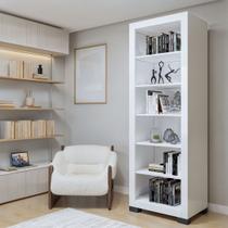 Estante de Livros 63CMX187CM Multiuso 5 Prateleiras Flex 100% MDF Branco Estante de Livros 63CMX187CM Multiuso 5 Prateleiras Flex 100% MDF Branco
