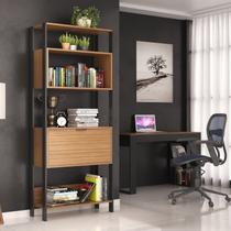 Estante de Livros 73CMX183CM 3000 Mn Tx - 73x183x32cm Marrom/Montana/Preto