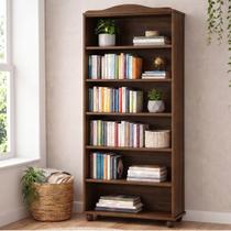 Estante de Livros 85CMX190CM 100% Madeira Maciça 5 Prateleiras Escritório e Sala Linha Rubi Marrom Estante de Livros 85CMX190CM 100% Madeira Maciça 5 Prateleiras Escritório e Sala Linha Rubi Marrom