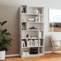 Estante de Livros 90CMX188CM 5 Prateleiras 12 Nichos Euforia Yescasa Branco