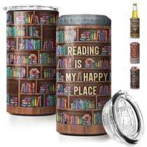 Estante de livros Can Cooler SANDJEST Book Lovers Tumbler 12 onças
