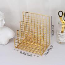 Estante de livros de três ferro forjado Creative Metal Book Stand Decoração de mesa