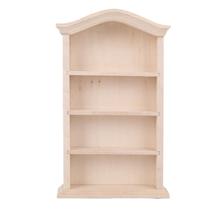 Estante de livros Dollhouse KooingTech Mini Estante de madeira em escala 1:12