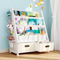 Estante de livros e armazenamento de brinquedos GoTiling Kids com 2 caixas de armazenamento Estante de livros e armazenamento de brinquedos GoTiling Kids com 2 caixas de armazenamento