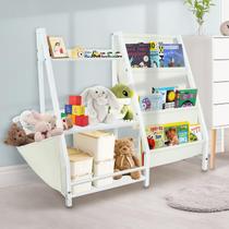 Estante de livros e organizador de brinquedos BIGOU Kids 3 Tier White