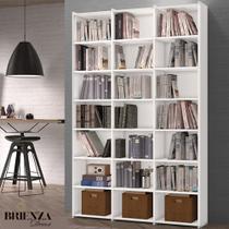 Estante de Livros Escritório 21 Nichos Livreiro Montenegro Branco Brienza Decor