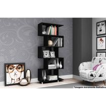 Estante de Livros ESM209 c/ 5 Nichos Preto - Movelbento Estante de Livros ESM209 c/ 5 Nichos Preto - Movelbento