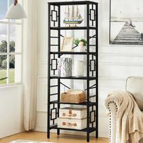 Estante de livros HOMISSUE Tall 6 Tier Metal com prateleiras abertas preta