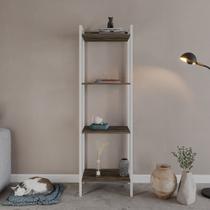 Estante de Livros Industrial 45cmx146cm Multiuso 4 Prateleiras Active YesCasa