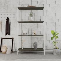 Estante de Livros Industrial 80CMX146CM Multiuso 4 Prateleiras Active Yescasa Marrom