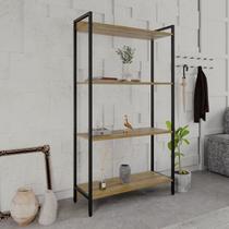 Estante de Livros Industrial 80cmx146cm Multiuso 4 Prateleiras Active YesCasa