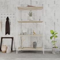 Estante de Livros Industrial 80cmx146cm Multiuso 4 Prateleiras Active YesCasa