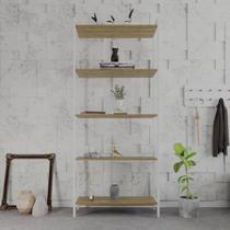 Estante de Livros Industrial 80cmx187cm Multiuso 5 Prateleiras Active YesCasa