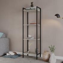 Estante de Livros Industrial Aço 45cmx146cm Multiuso 4 Prateleiras Active YesCasa