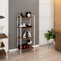 Estante de Livros Industrial Aço 60CMX146CM 4 Prateleiras Kuadra Marrom