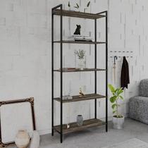 Estante de Livros Industrial Aço 80CMX187CM Multiuso 5 Prateleiras Active Yescasa Marrom/Carvalho Dark Estante de Livros Industrial Aço 80CMX187CM Multiuso 5 Prateleiras Active Yescasa Marrom/Carvalho Dark