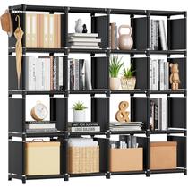 Estante de livros Mavivegue 16 Cube Storage Organizer preta