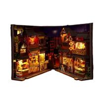 Estante De Livros Miniatura De Madeira Para Casa De Bonecas, Kit De Modelo Para Decoração De Casa,