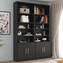 Estante de Livros Moderno MDF 154cmx223cm 4 Portas Estante de Livros Moderno MDF 154cmx223cm 4 Portas