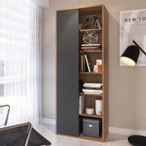 Estante de Livros Multiuso 1 Porta 5 Prateleiras Estante de Livros Multiuso 1 Porta 5 Prateleiras