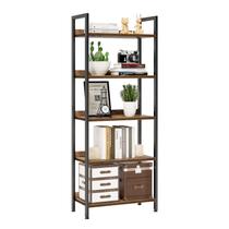 Estante de livros NUMENN Estantes de 5 níveis Home Office Vintage