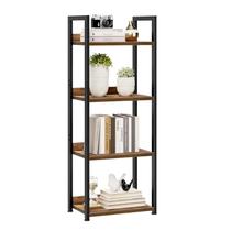 Estante de livros NUMENN Narrow 4 Tier Vintage Home Office