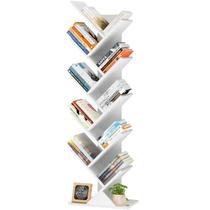 Estante de livros SHEEPAM 10 Tier Tree Prateleira de livros de madeira branca Estante de livros SHEEPAM 10 Tier Tree Prateleira de livros de madeira branca