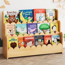 Estante de Livros SpaceAid Montessori de Madeira, 3 Níveis, 93 cm, Natural