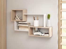 Estante de Livros Suspensa para Parede - 87 x 54 x 18 cm