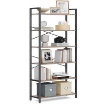 Estante de livros VASAGLE 6-Tier Industrial Style Heather Greige
