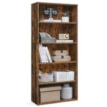 Estante de livros VASAGLE CUSTOS Collection 5 camadas de armazenamento aberto marrom