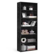 Estante de livros VASAGLE CUSTOS Collection 6-Tier Ebony Black Estante de livros VASAGLE CUSTOS Collection 6-Tier Ebony Black