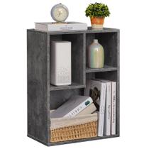 Estante de livros VECELO 3-Cube Modern Grey 32,5 cm Prateleiras