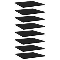 Estante de livros VidaXL Modern Black Engineered Wood, conjunto de 8 peças, 40x40x1,5 cm