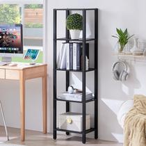 Estante de livros YUFAM 137 cm de altura, 5 camadas, pequena, estreita, de madeira preta Estante de livros YUFAM 137 cm de altura, 5 camadas, pequena, estreita, de madeira preta