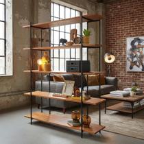 Estante de Madeira Decorativa Resistente com 5 Prateleiras Para Sala Estante de Madeira Decorativa Resistente com 5 Prateleiras Para Sala