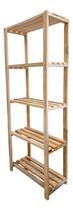 Estante De Madeira Pinus 5 Prateleiras 170x65x30 Cm
