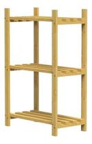 Estante De Madeira Puro Charme 93x60x32cm Pinus Natural