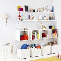 Estante de nichos para brinquedos, livros e objetos MDF