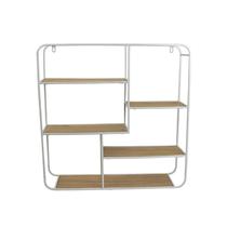 Estante de Pared Decorativo Benzara con 6 Repisas de Madera 60 cm Blanco Estante de Pared Decorativo Benzara con 6 Repisas de Madera 60 cm Blanco