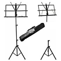 Estante De Partitura Dobrável Com Capa Msp-001 Preta - MXT Estante De Partitura Dobrável Com Capa Msp-001 Preta - MXT