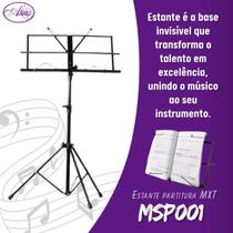 Estante de Partitura MXT MSP001 Dobrável Preta com Bolsa Estante de Partitura MXT MSP001 Dobrável Preta com Bolsa
