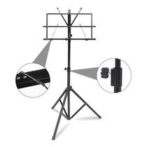 Estante De Partitura Preta Turbo Music Ms-1bk Ajustável