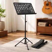 Estante De Partitura Retrátil Ajustável Aço Reforçada Klx