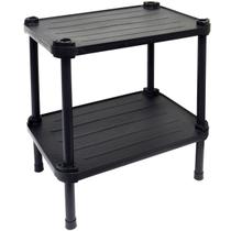 Estante de Plástico Modular Multiuso 2 Prateleiras 1 Torre Preta Montável 26 Kg Qualyplas Estante de Plástico Modular Multiuso 2 Prateleiras 1 Torre Preta Montável 26 Kg Qualyplas