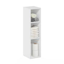 Estante de prateleira de armazenamento Furinno Fulda 3-Tier White