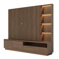 Estante De Tv 82 Polegadas 240cm Com Led Leme C04 - D'rossi Amendoa Estante De Tv 82 Polegadas 240cm Com Led Leme C04 - D'rossi Amendoa