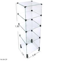 Estante de vidro modulada - 0,40 x 1,30 x 0,30 - BALCÃONET